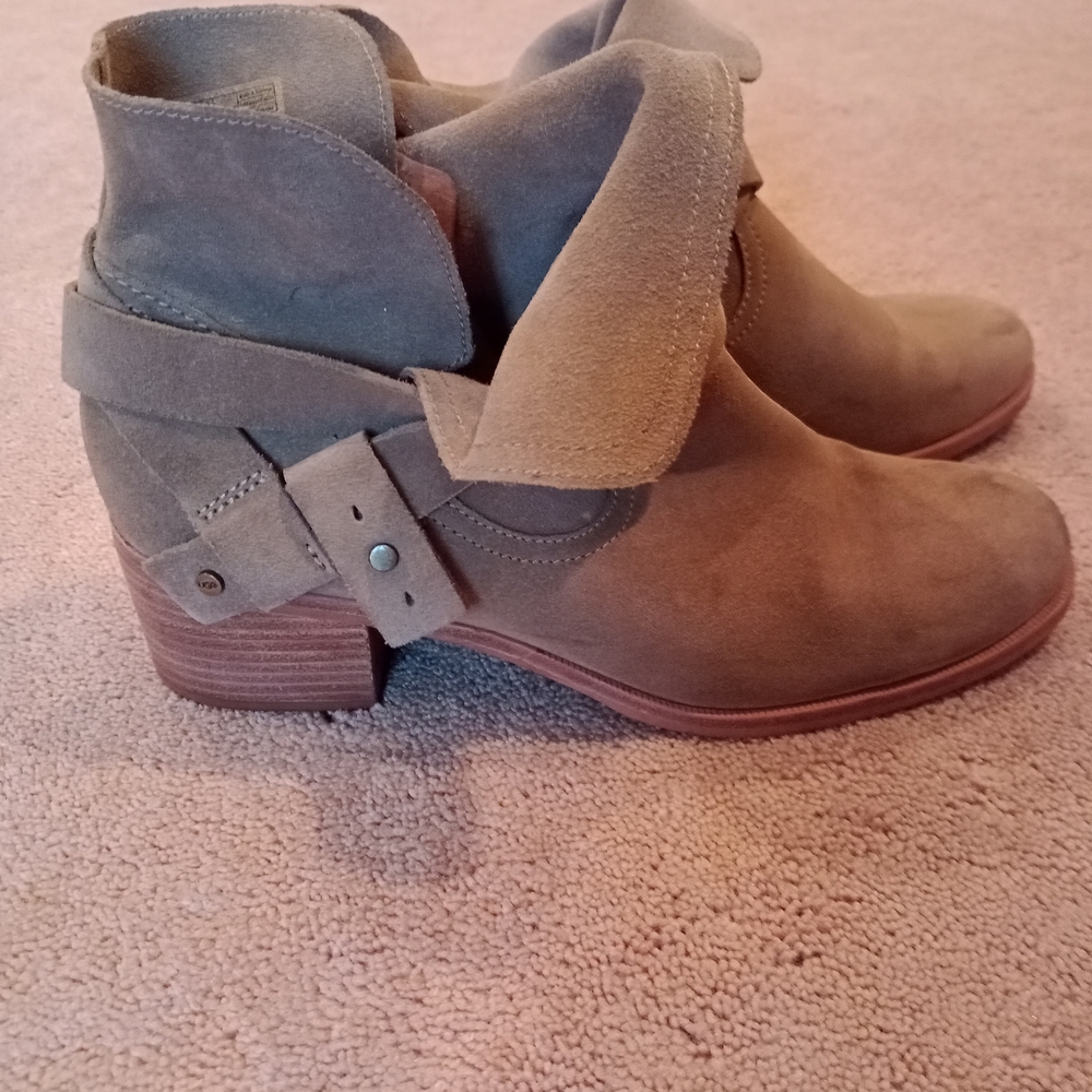 UGG Brown Ankle Boots with Strap Detail